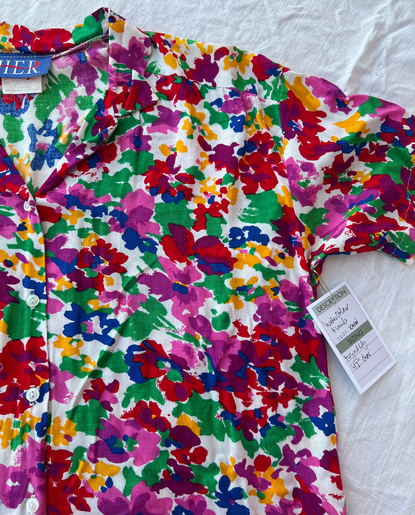 Floral soft button up