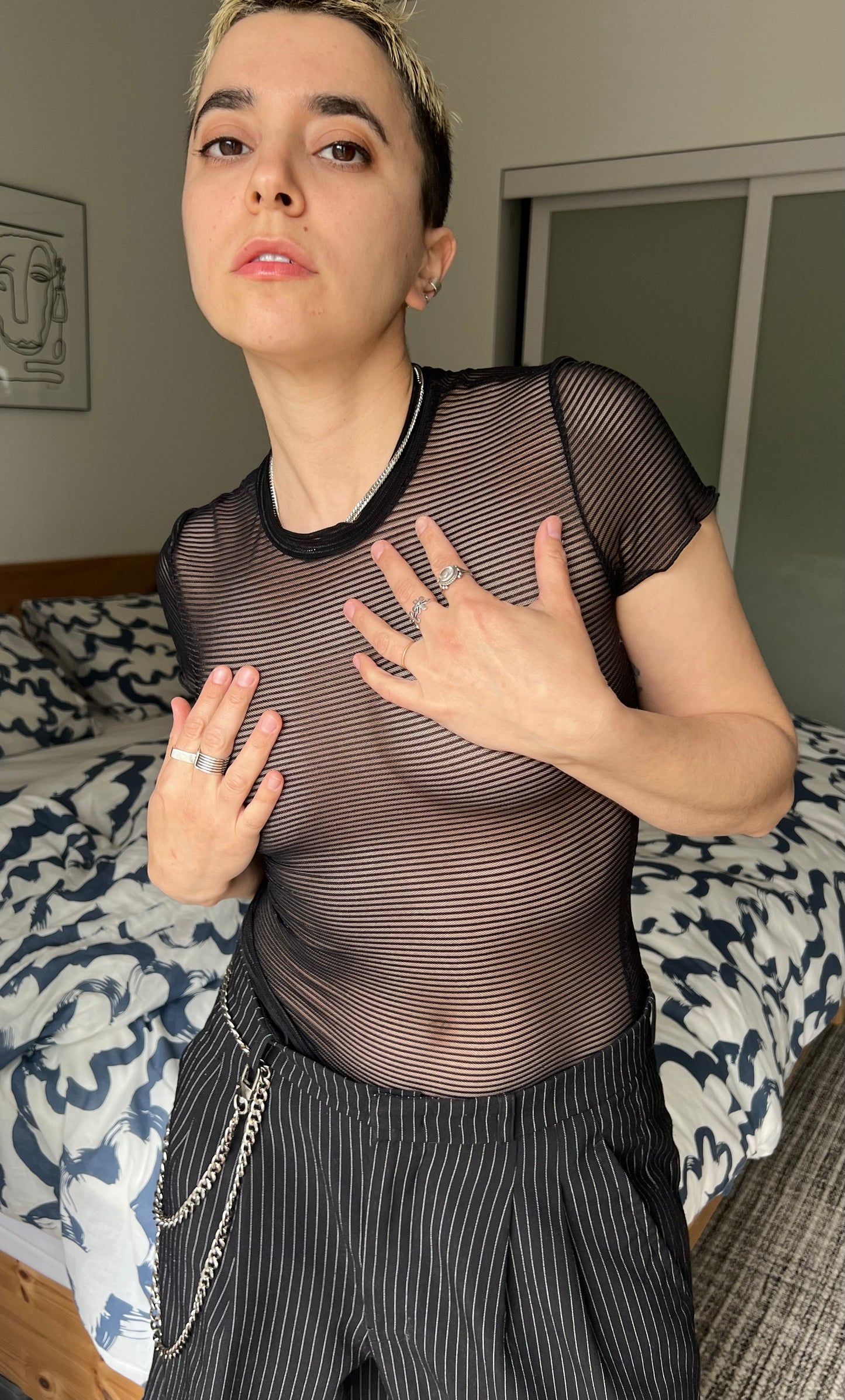Oscar Wilde Psychadelic mesh tee