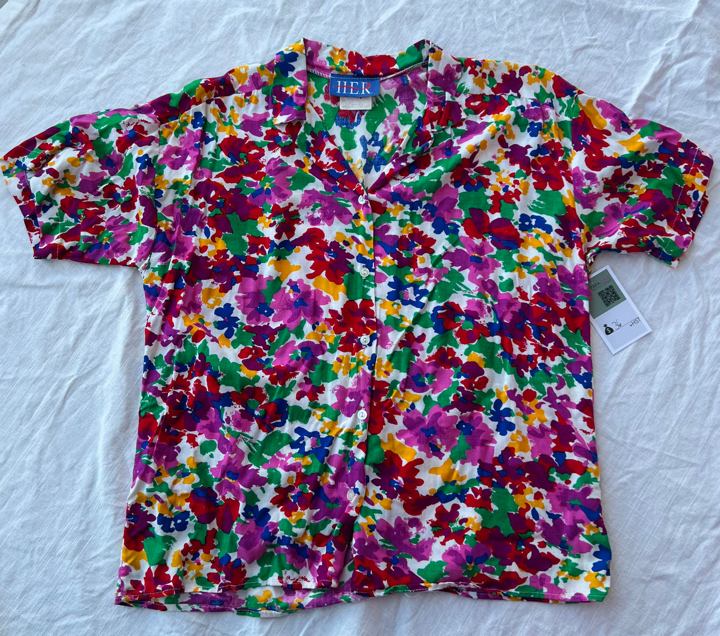 Floral soft button up