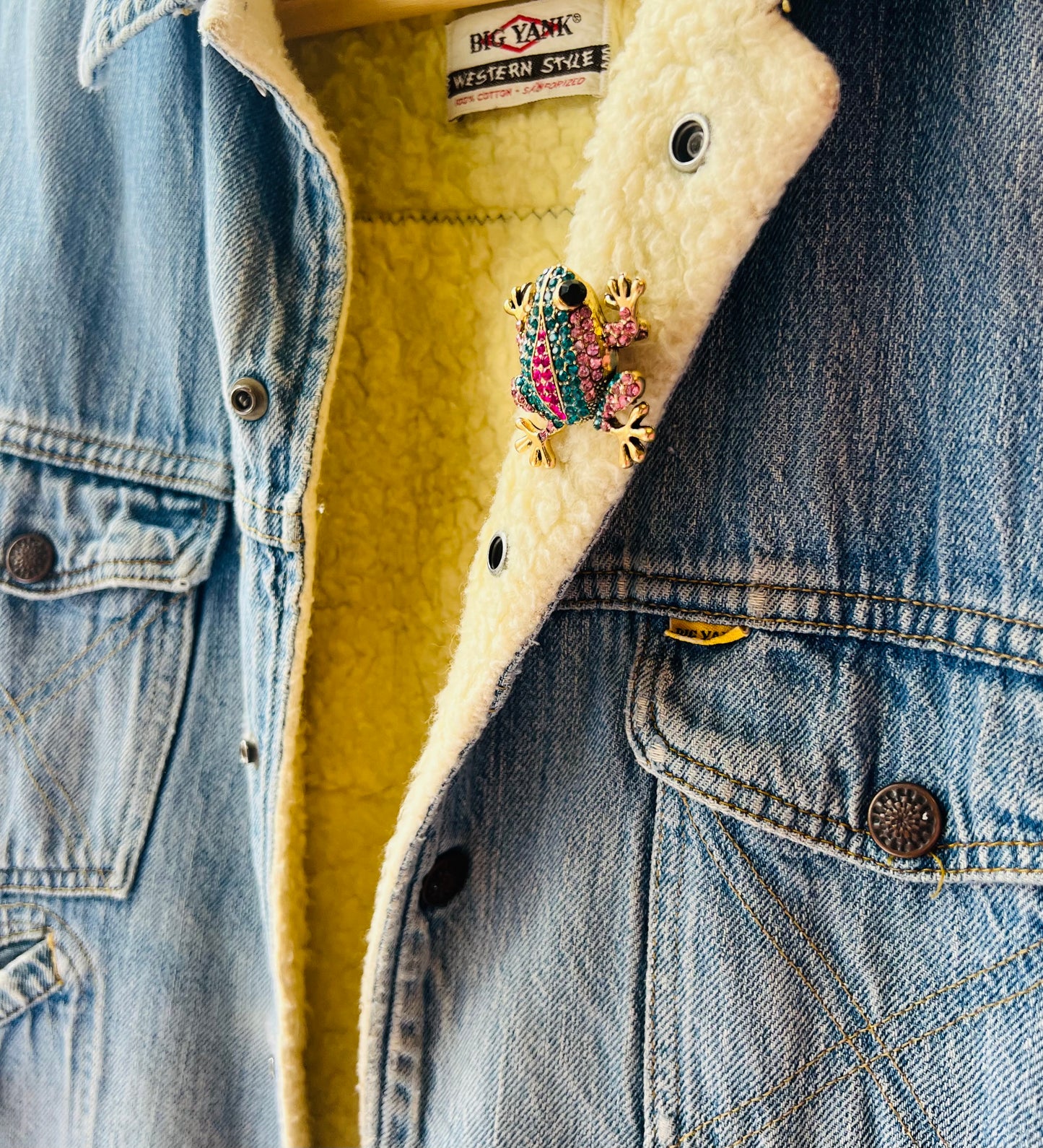 Trans Pride Frog brooch/pendant