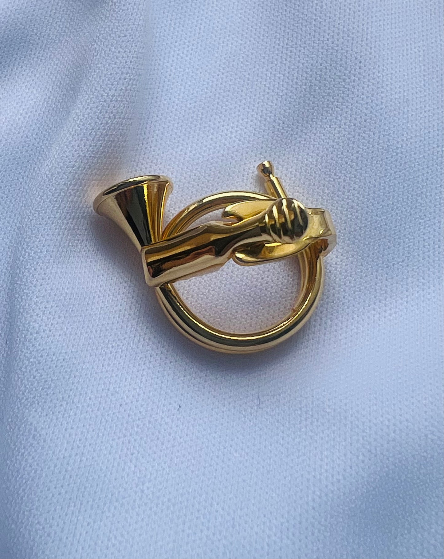 French Horn Tie Clip