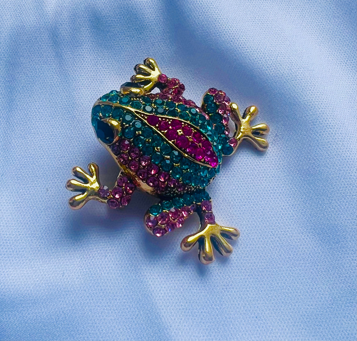 Trans Pride Frog brooch/pendant
