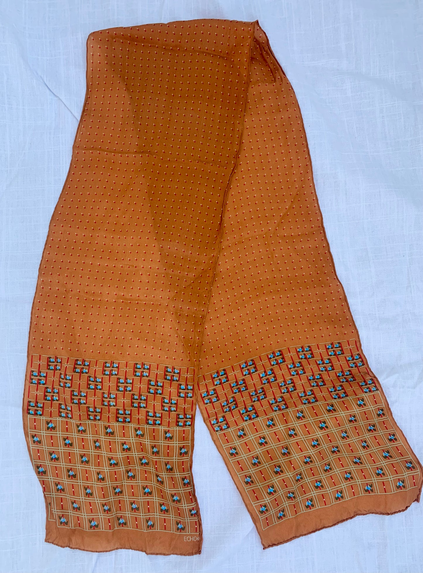 Copper Echo Silk Scarf