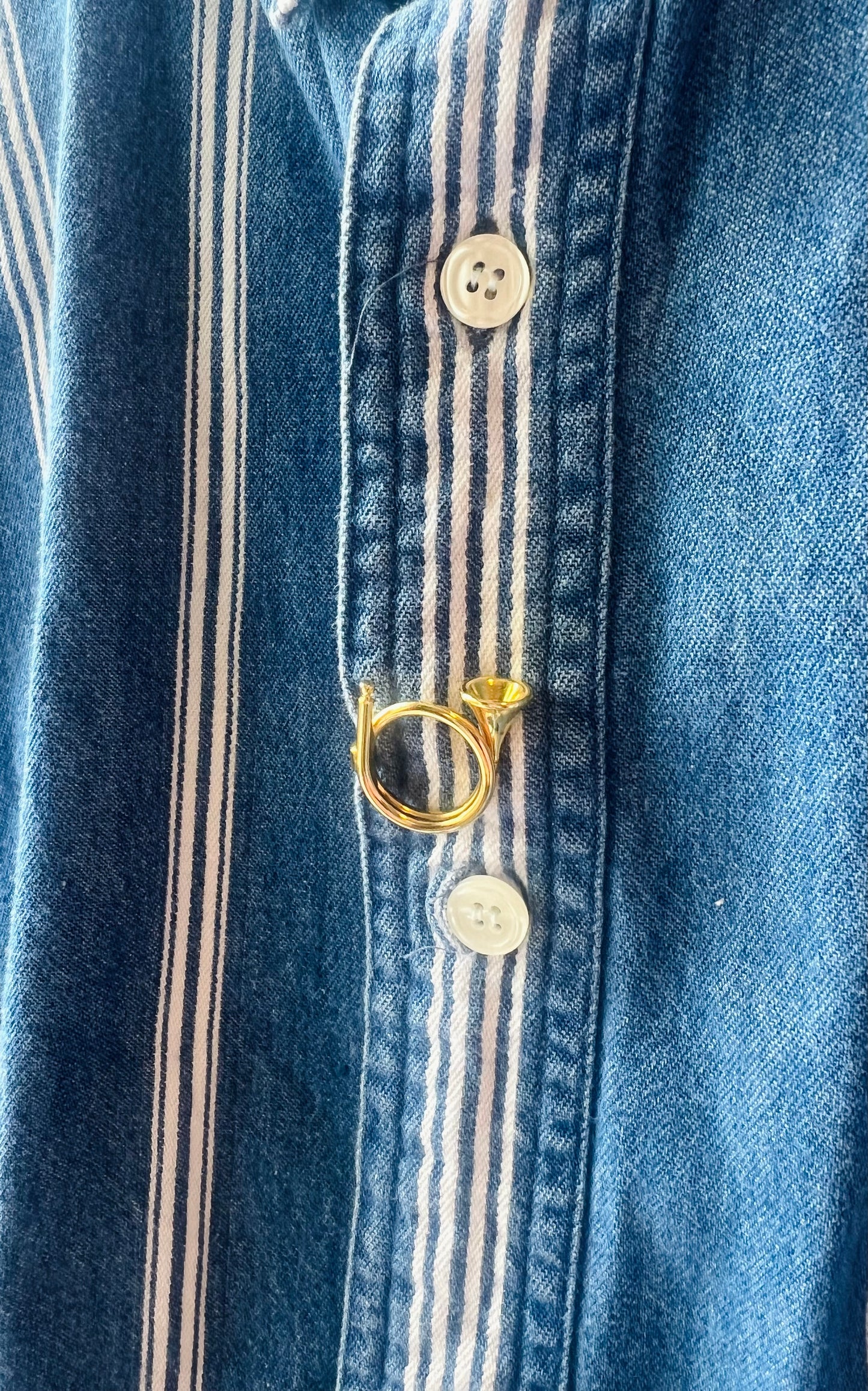 French Horn Tie Clip