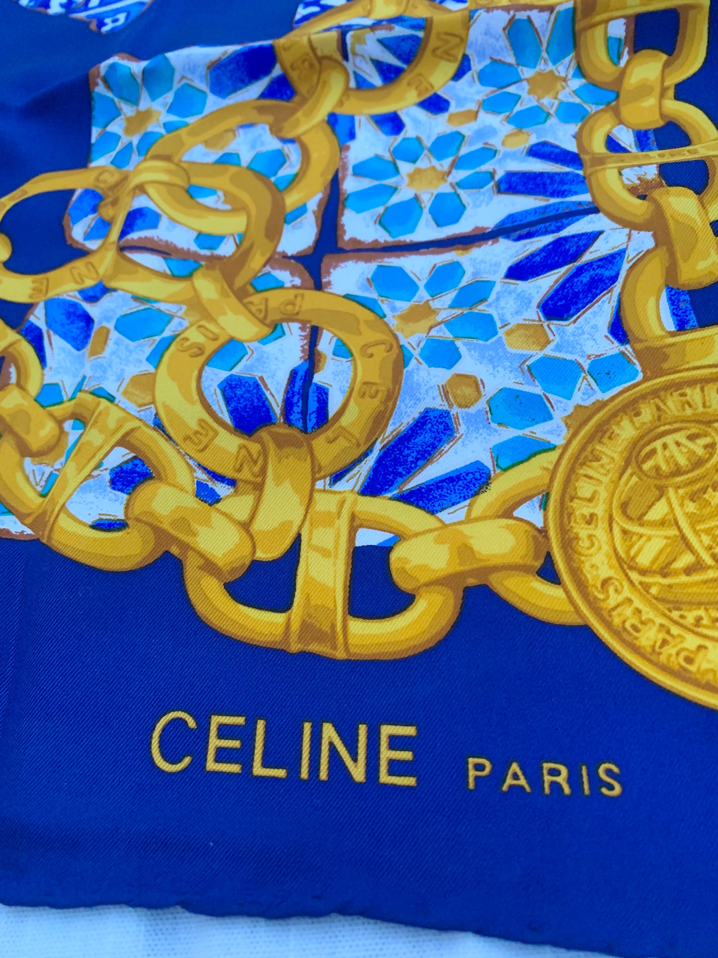 Celine gold chain scarf
