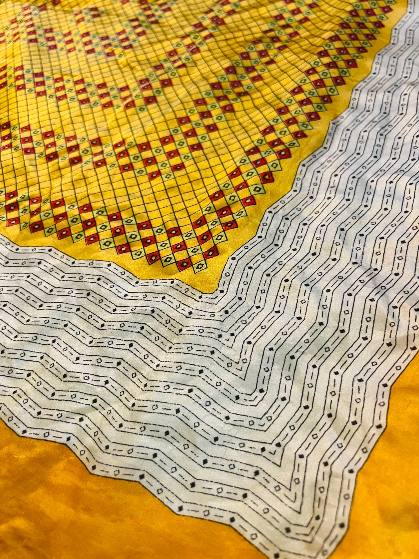 Screen printed Indian Silk