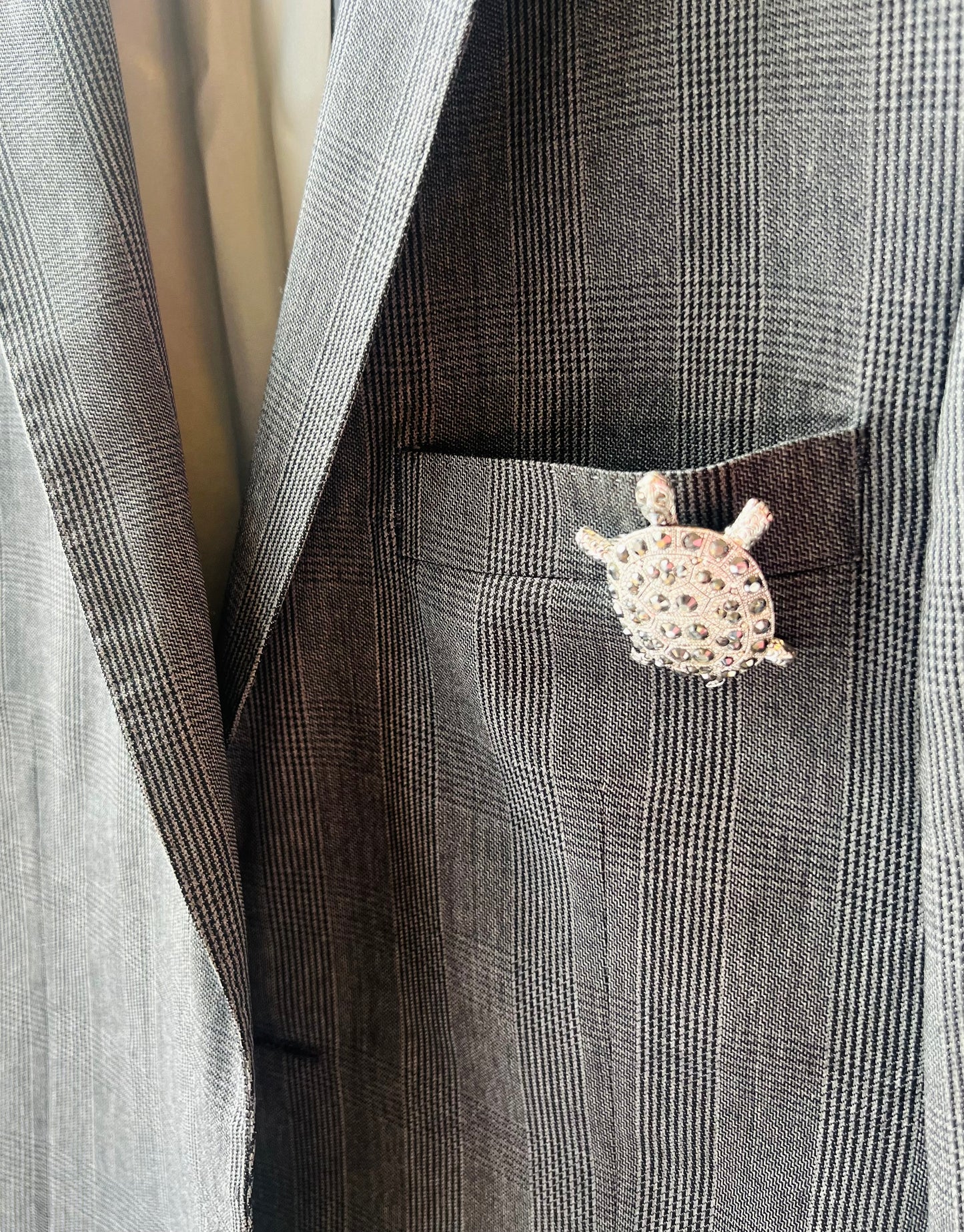 Curious Disco Ball Turtle Pin
