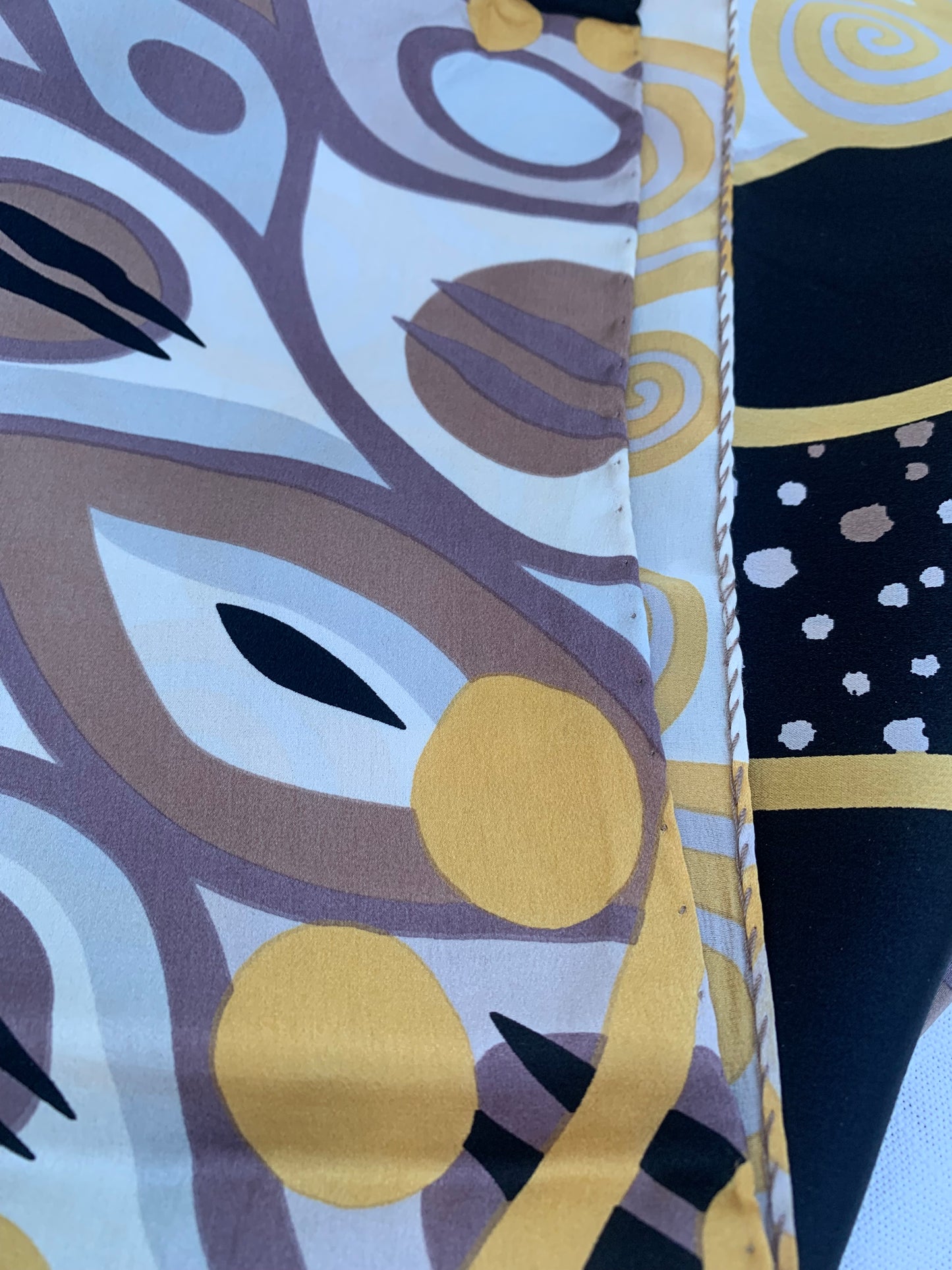 Freywille Earth tones silk scarf, long