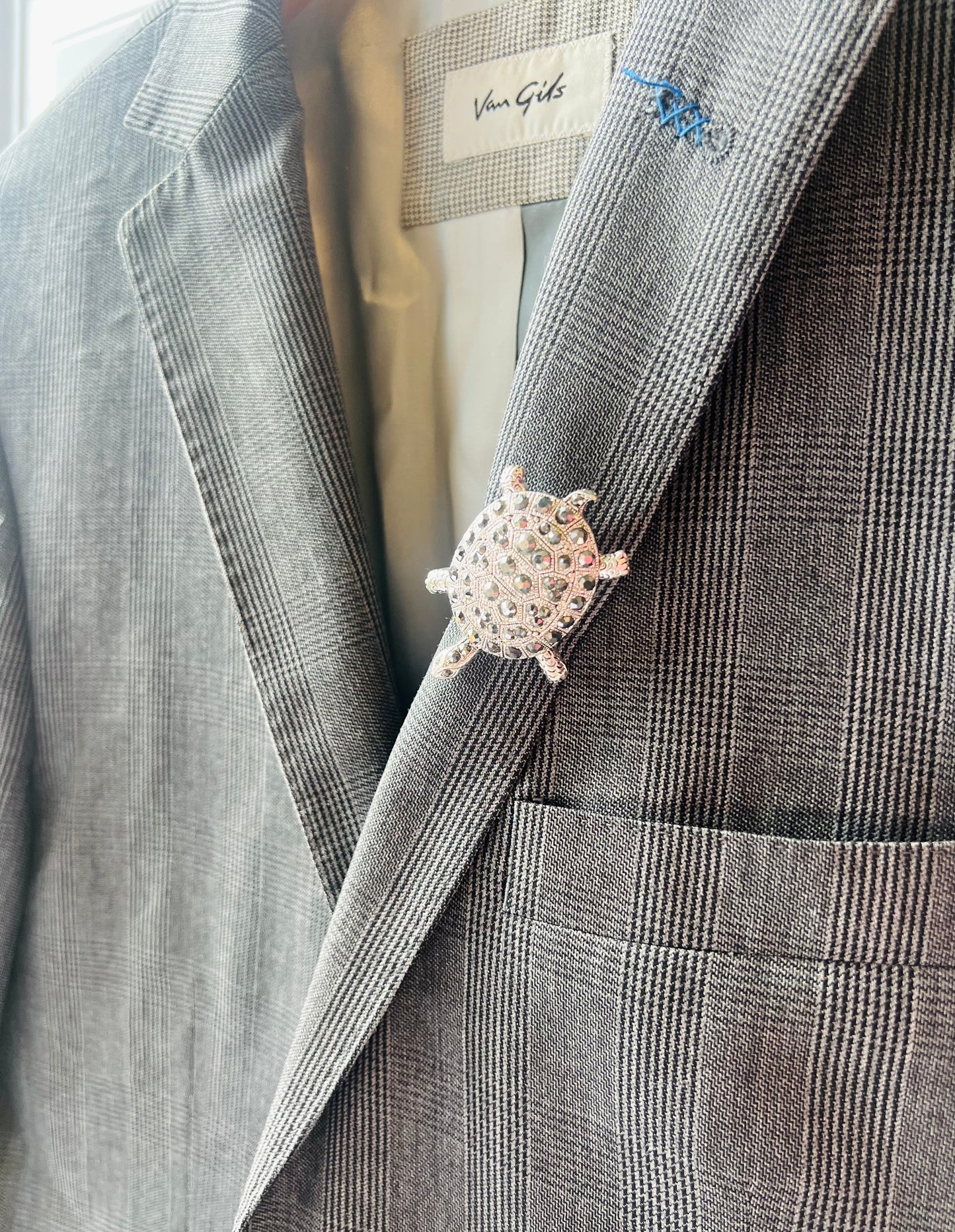 Curious Disco Ball Turtle Pin