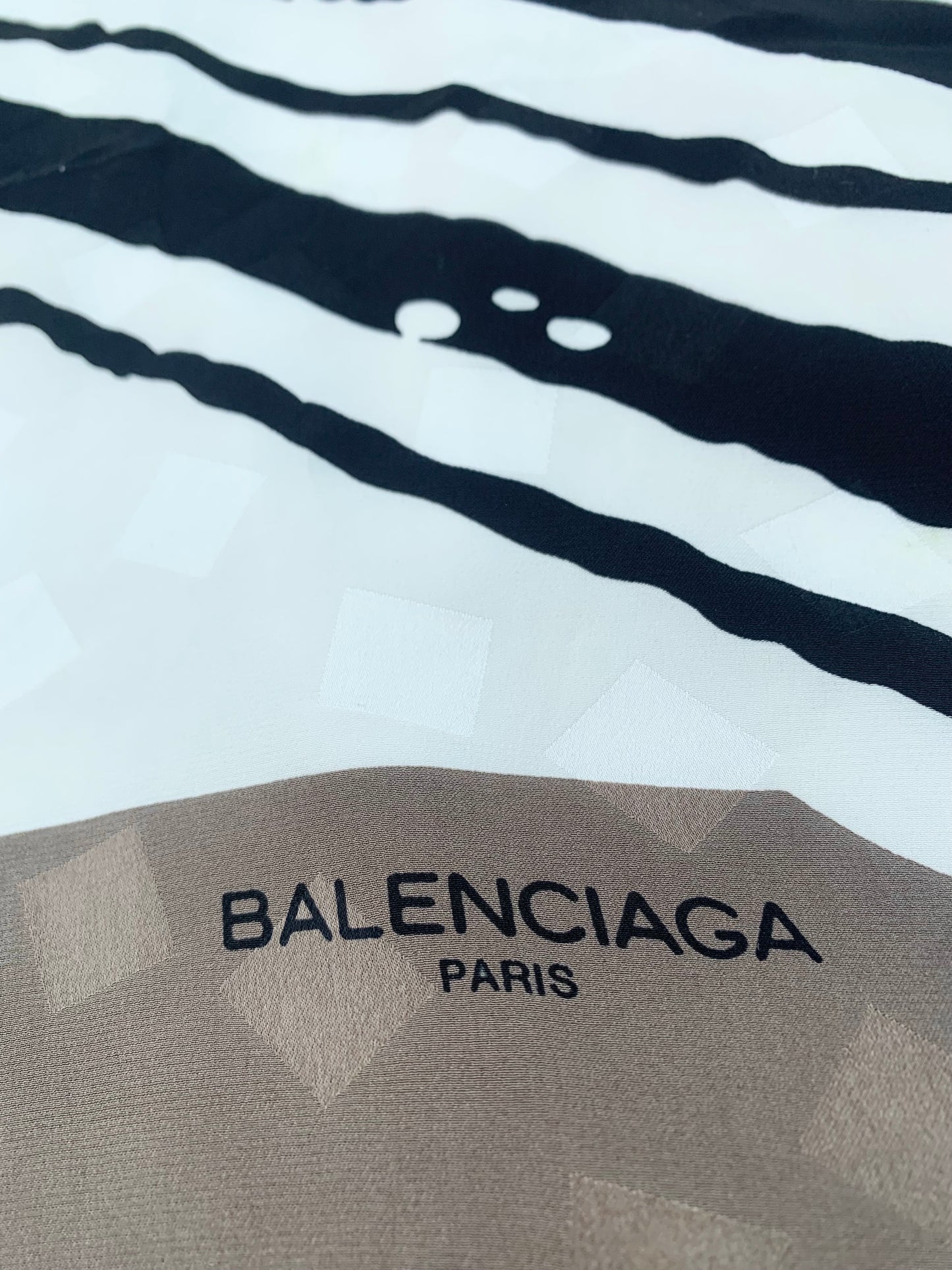 Balanciaga Bow graphic Silk Scarf