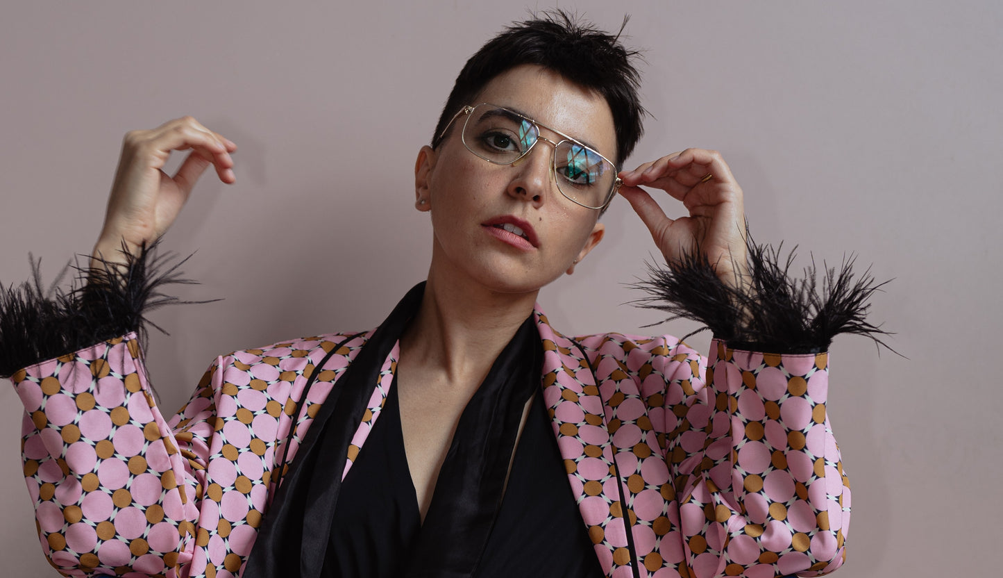 1980s Bulova Blue Light Gold Frame Glasses