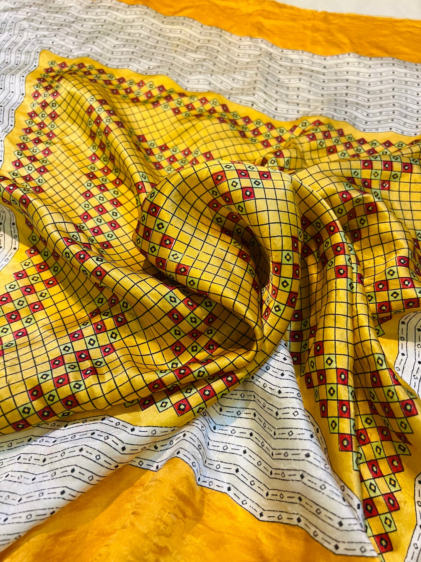 Screen printed Indian Silk