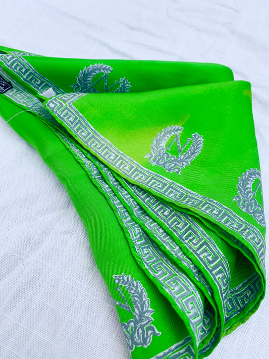 Emerald Green Holts silk pocket square