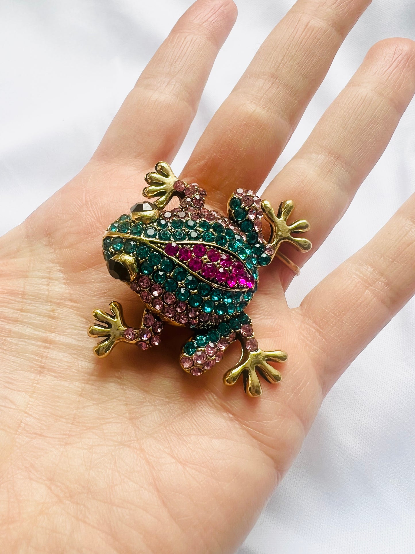 Trans Pride Frog brooch/pendant