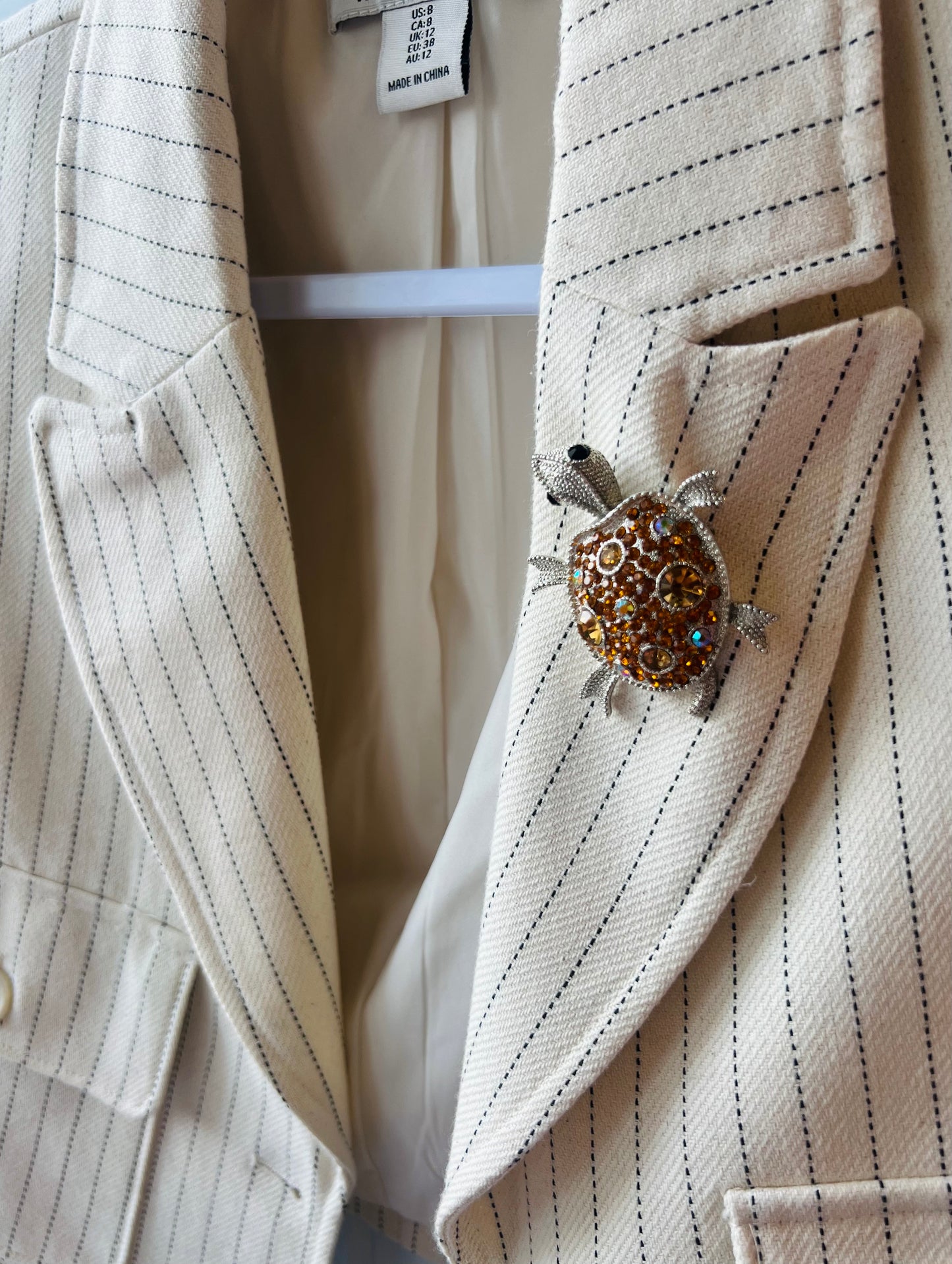 Fancy Tangerine Turtle Brooch/Pendant