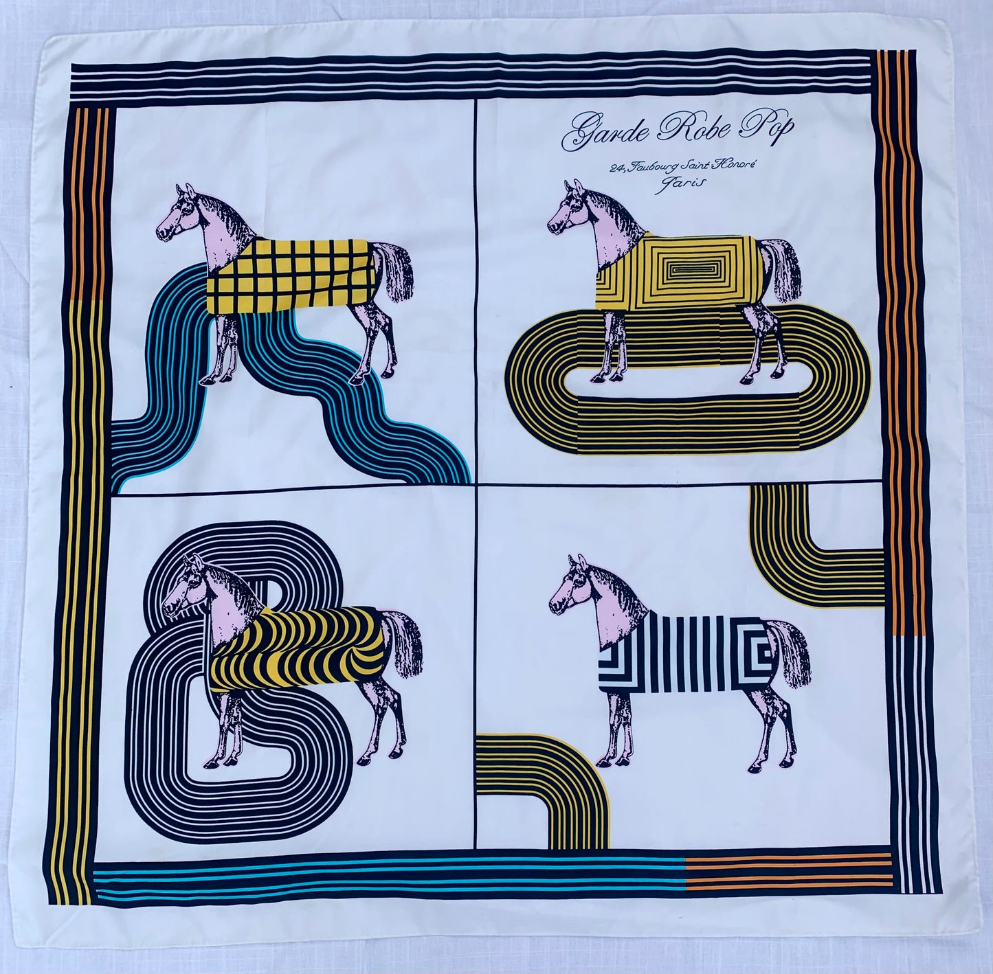 Four Horse Hermes Replica Silk Scarf