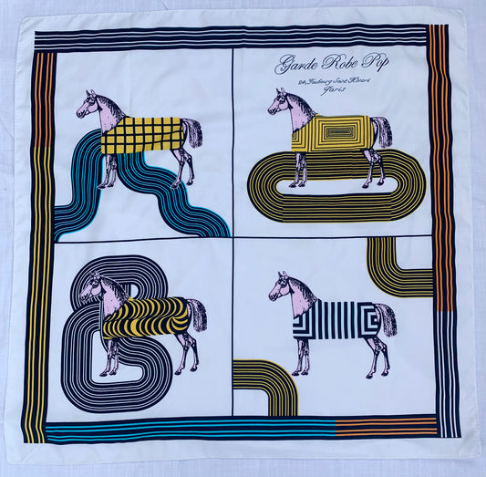 Four Horse Hermes Replica Silk Scarf