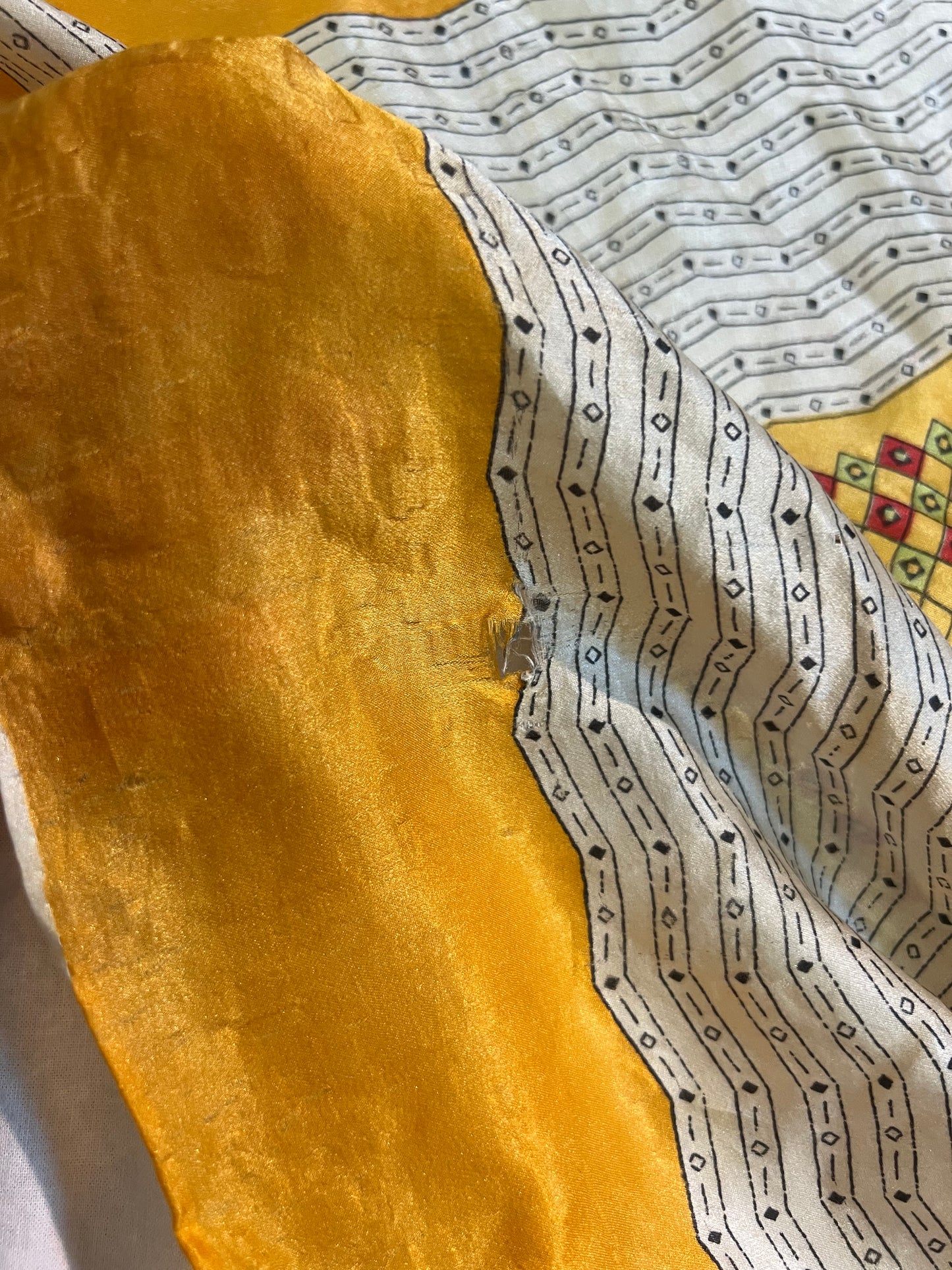 Screen printed Indian Silk