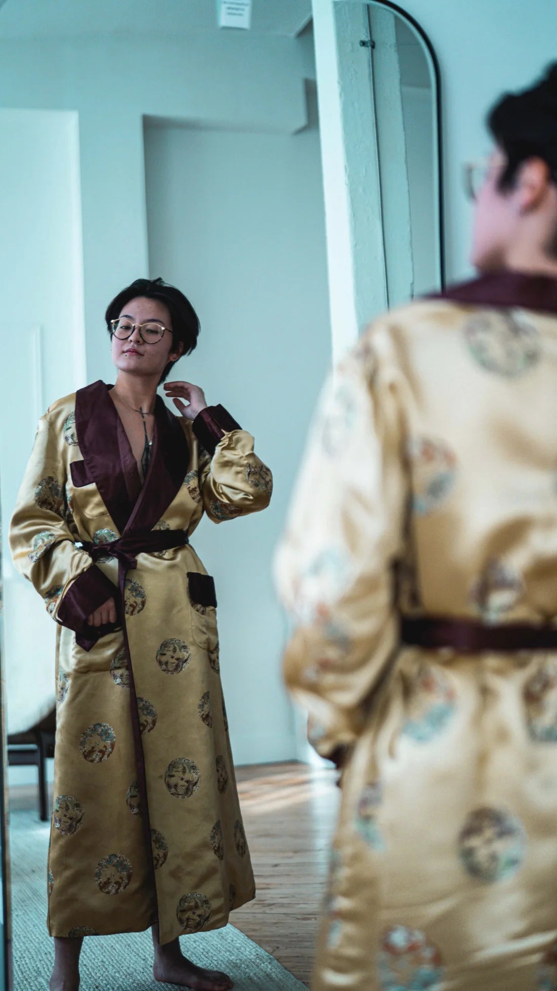 1980s Gucci Gold Plated Blue Light Glasses