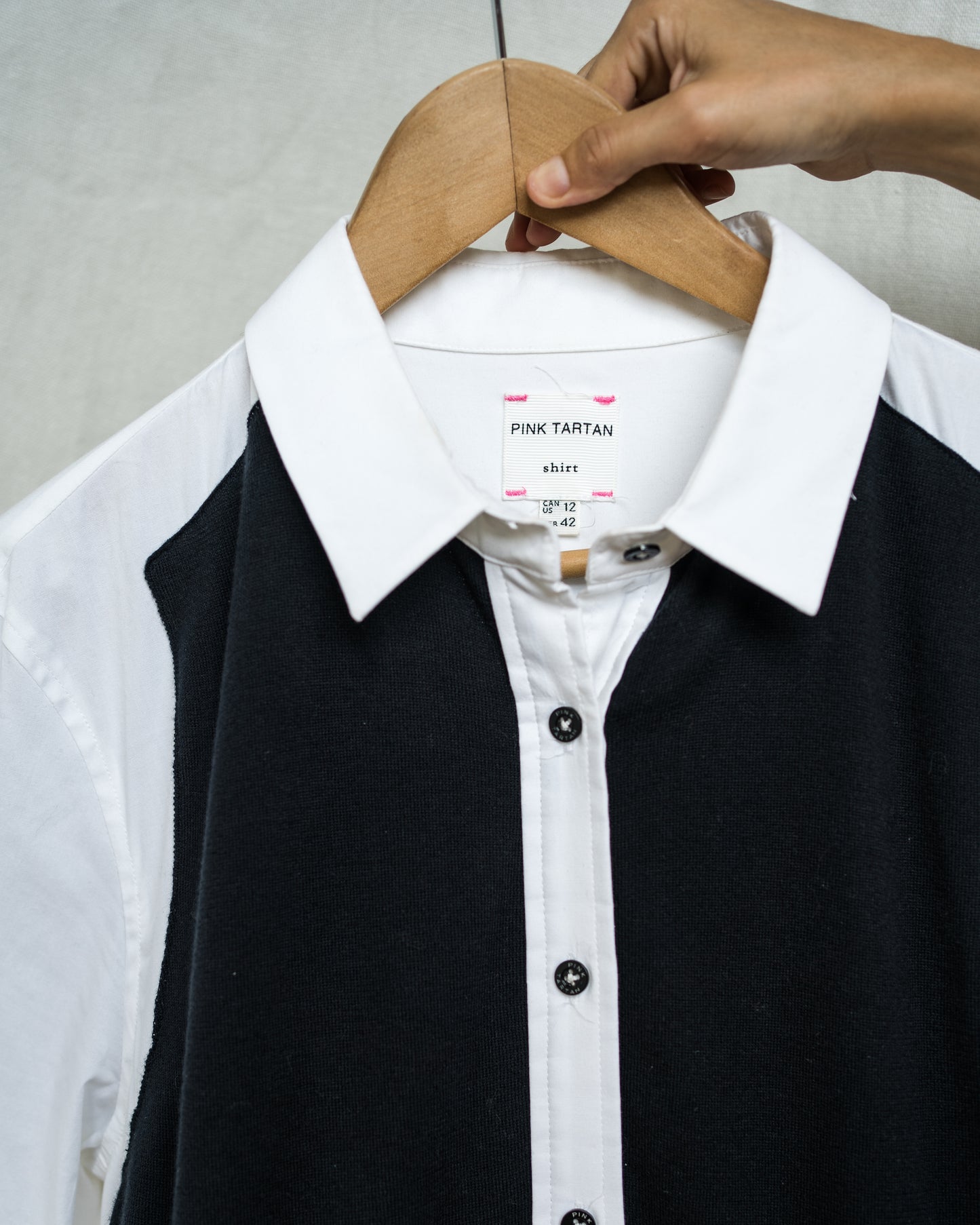 Floral Heights: Pink Tartan hand Painted dress