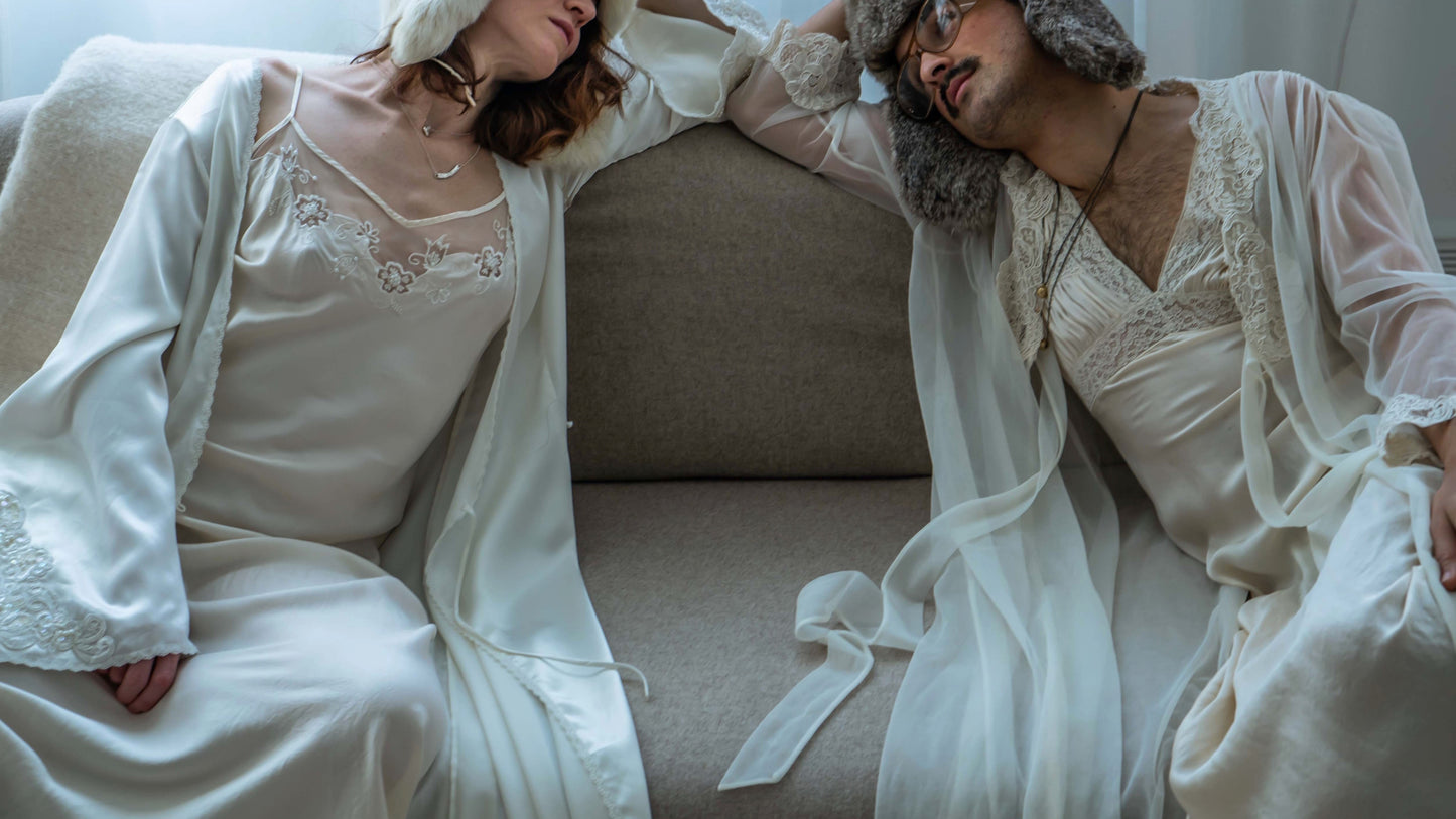 Satin Bell Sleeve Robe