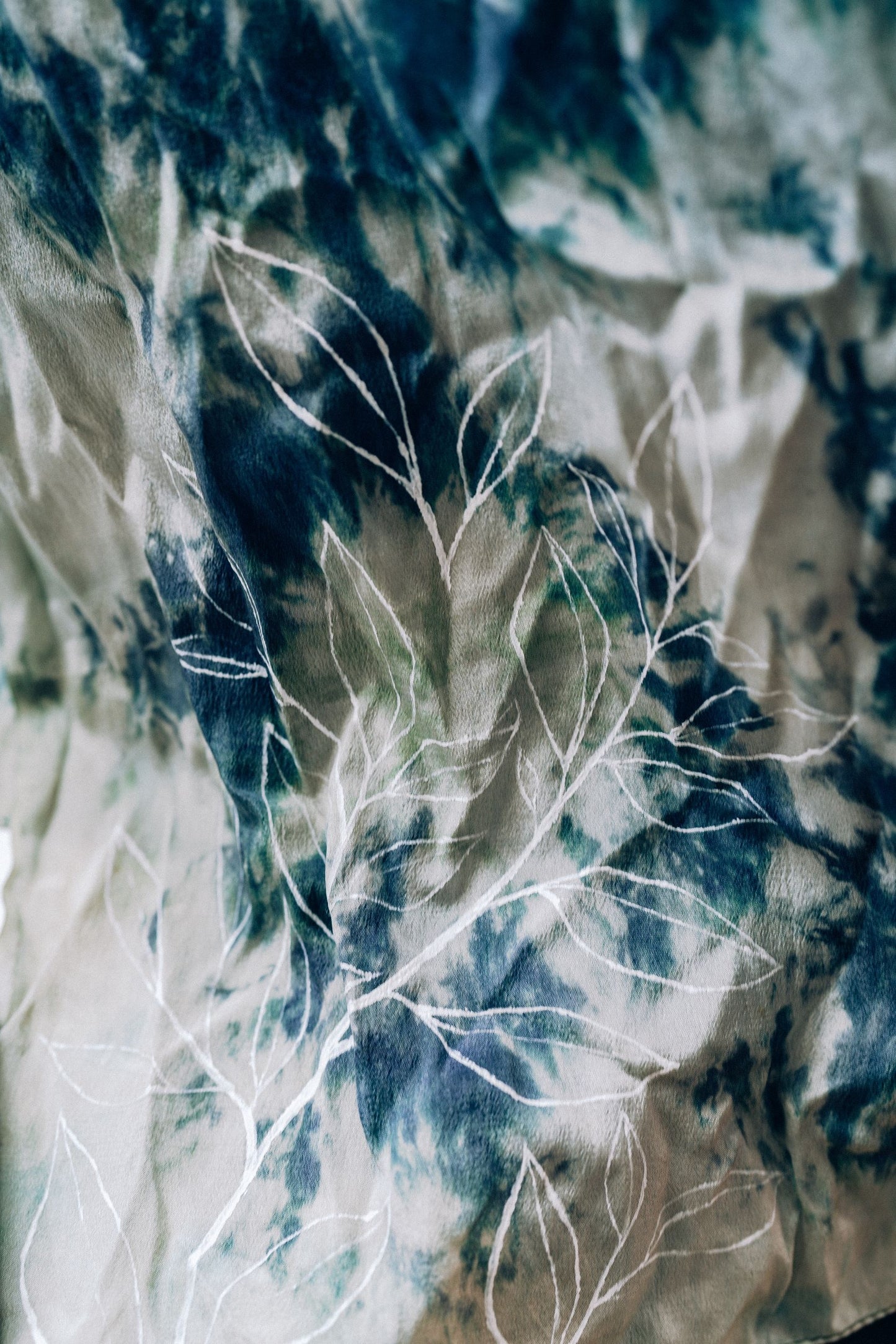 Like Vines: Hand Painted Silk Scarf