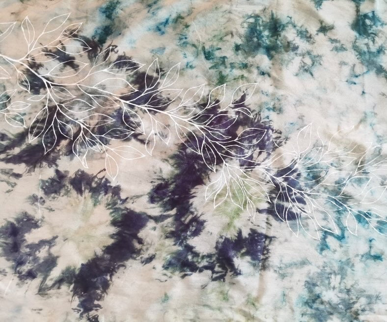 Like Vines: Hand Painted Silk Scarf