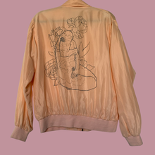 Load image into Gallery viewer, Blooming: Blush silk Hand Painted bomber