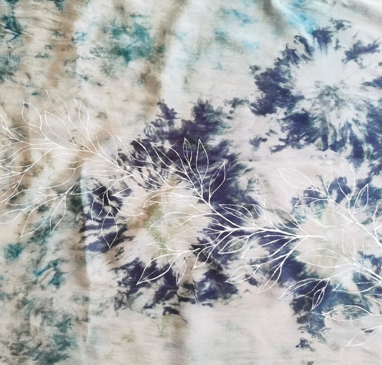 Like Vines: Hand Painted Silk Scarf
