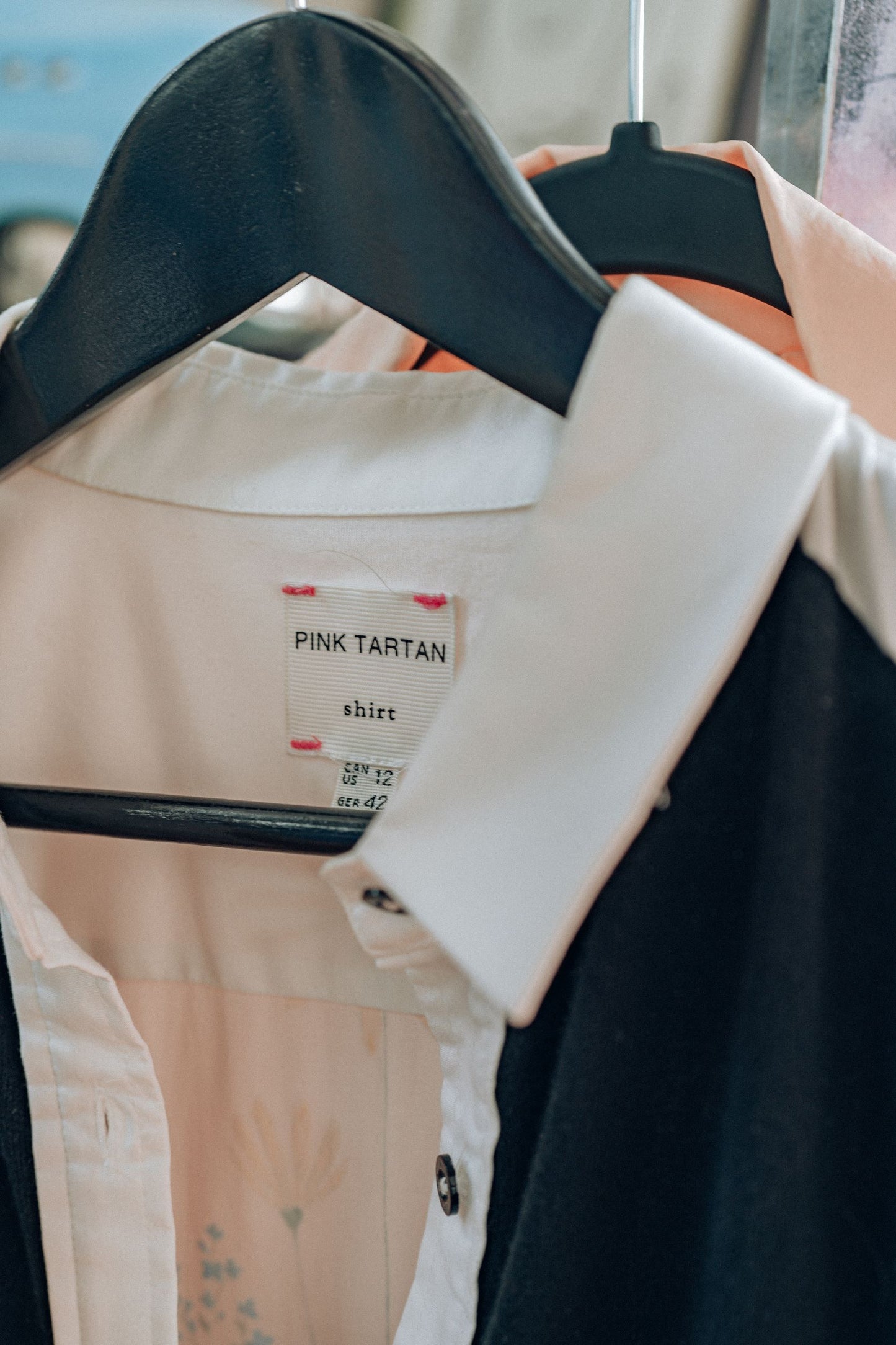 Floral Heights: Pink Tartan hand Painted dress