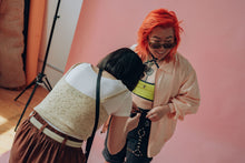 Load image into Gallery viewer, Blooming: Blush silk Hand Painted bomber