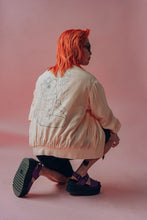 Load image into Gallery viewer, Blooming: Blush silk Hand Painted bomber