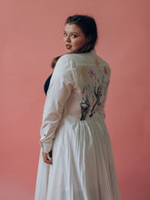 Load image into Gallery viewer, Floral Heights: Pink Tartan hand Painted dress