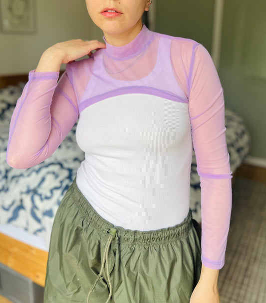 Halsey mock neck sleeves
