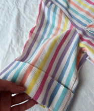 Load image into Gallery viewer, Pastel rainbow stripes duster dress
