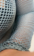 Load image into Gallery viewer, Istanbul silver blue netted top
