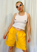 Load image into Gallery viewer, Yellow nautica swim trunks
