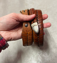Load image into Gallery viewer, Tawny braided leather belt
