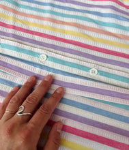 Load image into Gallery viewer, Pastel rainbow stripes duster dress
