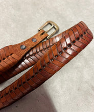 Load image into Gallery viewer, Tawny braided leather belt
