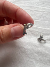 Load image into Gallery viewer, Silver dolphin studs
