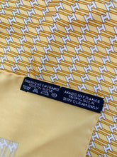 Load image into Gallery viewer, Pineapple yellow Hermes Silk "H" Pocket Square
