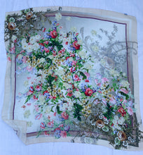 Load image into Gallery viewer, Russian Garden Silk scarf
