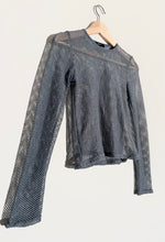 Load image into Gallery viewer, Istanbul silver blue netted top
