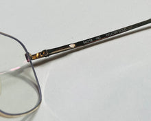 Load image into Gallery viewer, 1980s Bulova Blue Light Gold Frame Glasses
