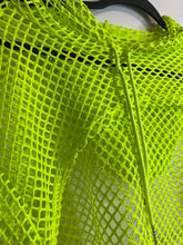 Load image into Gallery viewer, Niel Patrick Harris neon mesh crop hoodie
