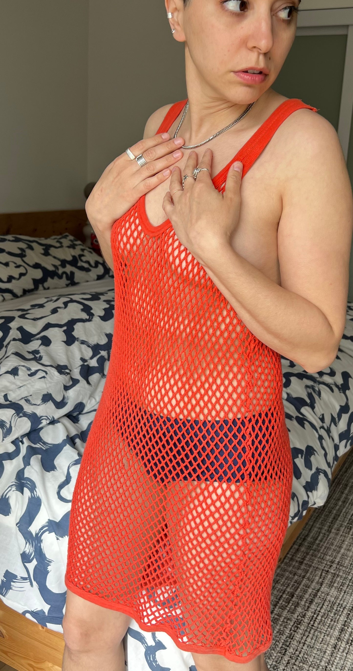 Chaz Bono 1960s cotton sports mesh