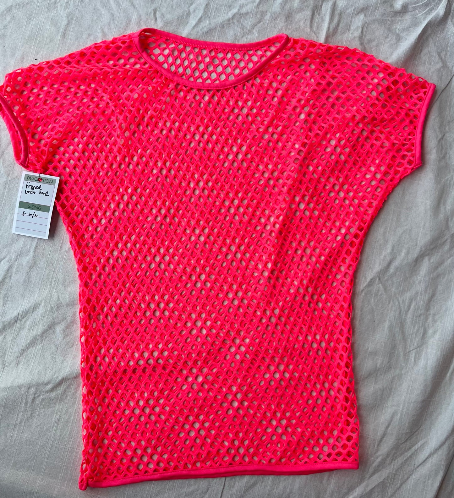 Neon Fuschia Mesh t-shirt