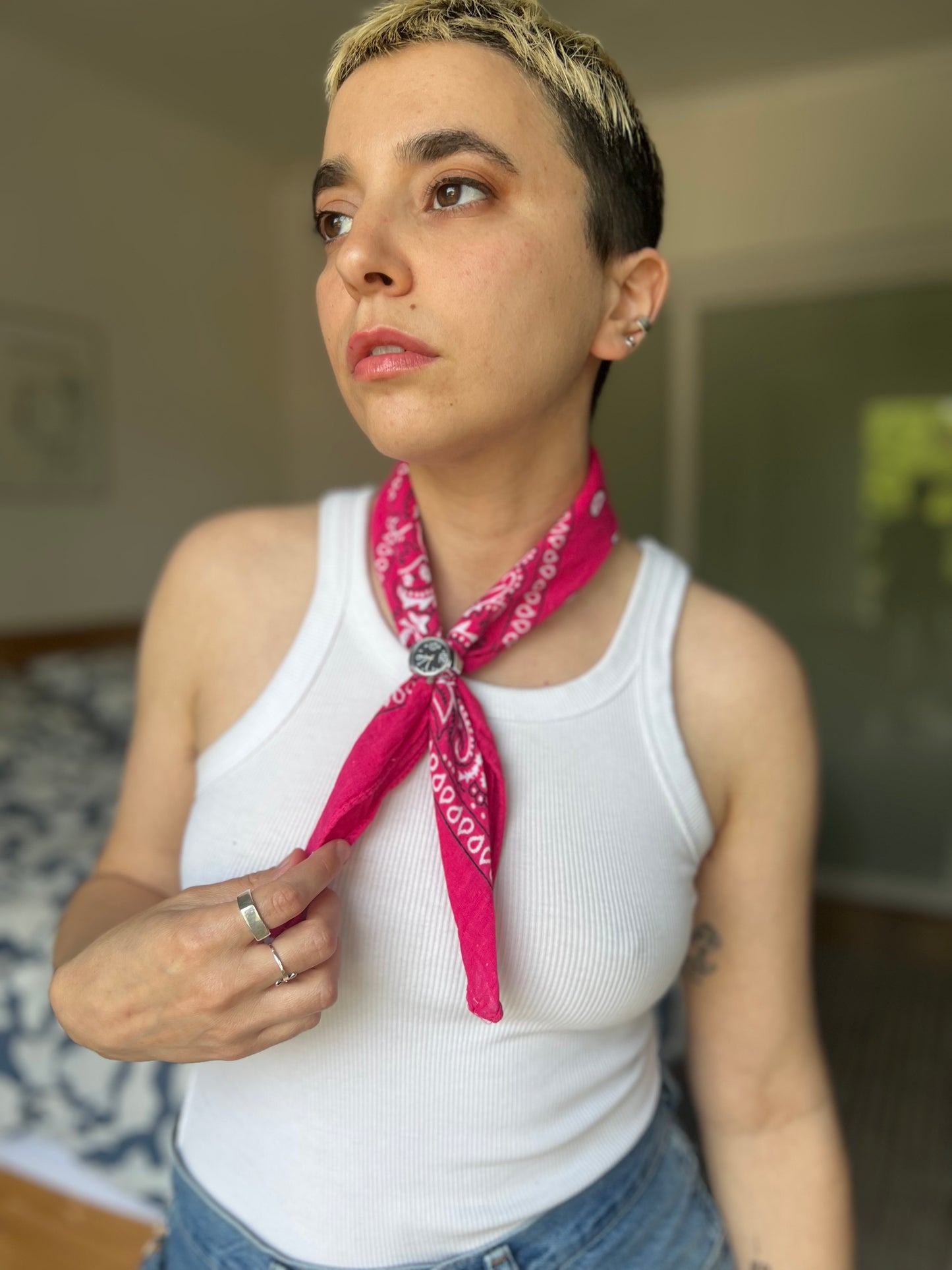 Hot pink bandana