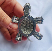 Load image into Gallery viewer, Crystal encrusted Turtle Pendant
